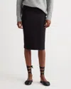 Quince Women's Ultra-stretch Ponte Pencil Skirt In Black