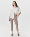 Quince Women's Ultra-stretch Ponte Pintuck Ankle Pants