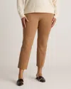 Quince Women's Ultra-stretch Ponte Pintuck Ankle Pants In Roasted Pecan