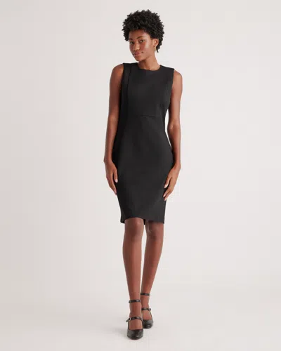 Quince Women's Ultra-stretch Ponte Sleeveless Dress In Black