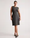 Quince Women's Ultra-stretch Ponte Sleeveless Dress In Charcoal