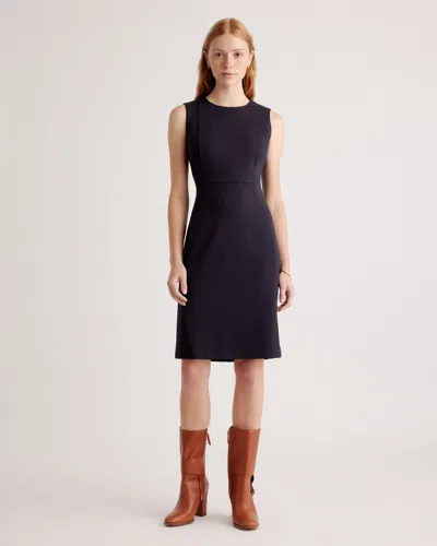 Quince Women's Ultra-stretch Ponte Sleeveless Dress In Navy