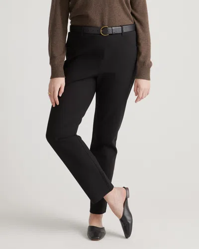 Quince Women's Ultra-stretch Ponte Straight Leg 4-pocket Pants In Black
