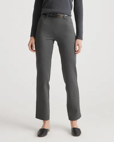 Quince Women's Ultra-stretch Ponte Straight Leg 4-pocket Pants In Charcoal