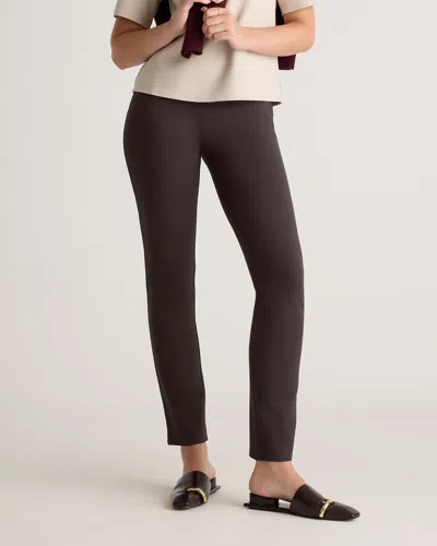 Quince Women's Ultra-stretch Ponte Straight Leg Pants In Espresso