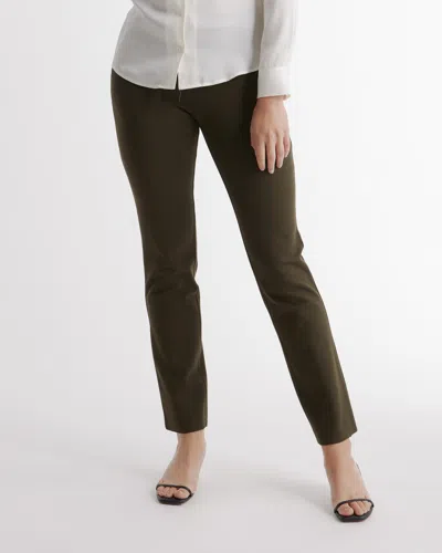 Quince Women's Ultra-stretch Ponte Straight Leg Pants In Olive