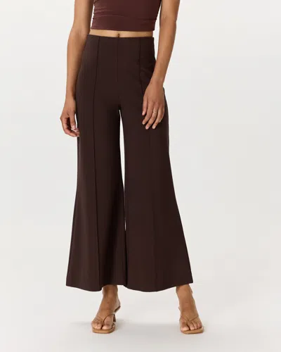 Quince Women's Ultra-stretch Ponte Super Wide Leg Ankle Pants In Brown