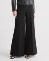 Quince Women's Ultra-stretch Ponte Super Wide Leg Pants In Black