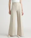 Quince Women's Ultra-stretch Ponte Super Wide Leg Pants In Ecru