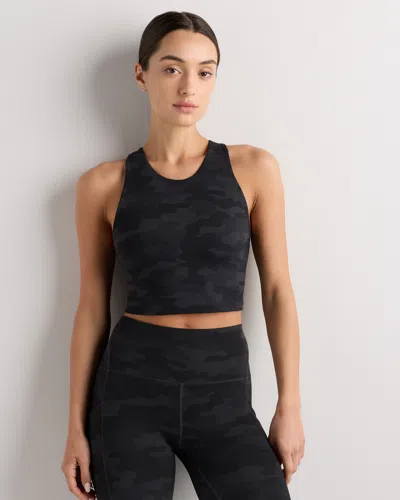 Quince Women's Ultra-form High-neck Cropped Tank Top In Black