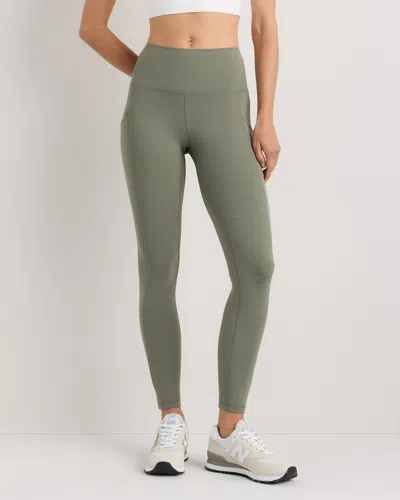Quince Women's Ultra-form High-rise Pocket Legging In Smoked Thyme Green