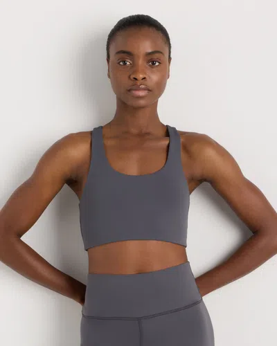 Quince Women's Ultra-form Scoop Neck Longline Bra In Black