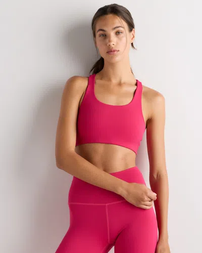 Quince Women's Ultra-form Scoop Neck Longline Bra In Pink