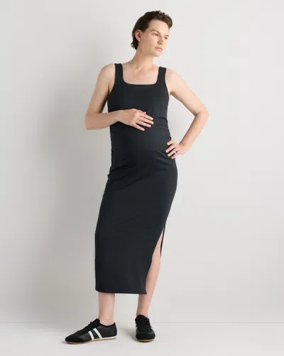 Quince Women's Ultra-soft Maternity Midi Dress In Black