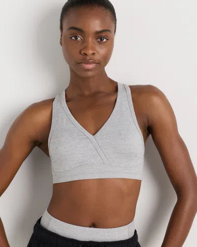 Quince Women's Ultra-soft V-neck Racerback Bra