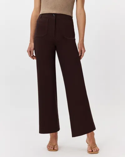Quince Women's Ultra-stretch Ponte Cropped Wide Leg Pants In Espresso