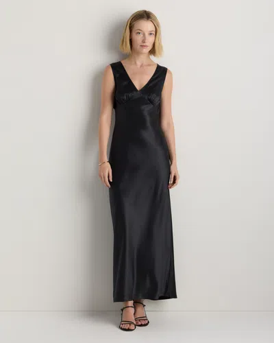 Quince Women's V-neck Maxi Dress In Black