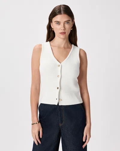 Quince Women's V-neck Sweater Vest In White