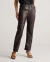 Quince Women's Vegan Leather Straight Leg Pants In Espresso
