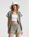 Quince Women's Vintage Wash Camp Shirt In Olive
