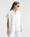 Quince Women's Vintage Wash Camp Shirt In White