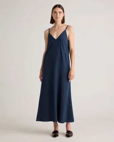 Quince Women's Vintage Wash Tencel Maxi Slip Dress In Midnight Blue