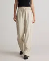 Quince Women's Vintage Wash Tencel Wide Leg Pants In Shale