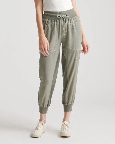 Quince Women's Vintage Wash Utility Joggers In Olive