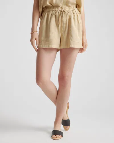 Quince Women's Vintage Wash Utility Shorts In Light Khaki