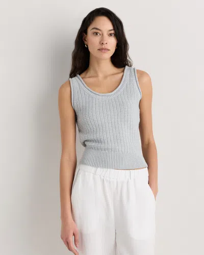 Quince Women's Waffle Cropped Sweater Tank Top