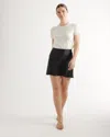 QUINCE WOMEN'S WASHABLE SILK MINI SKIRT