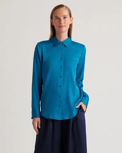 Quince Women's Washable Stretch Silk Blouse In Celestial