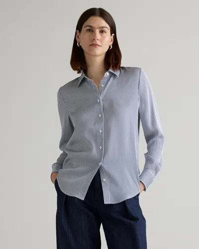 Quince Women's Washable Stretch Silk Blouse In Multi