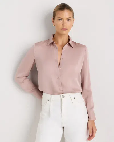 Quince Women's Washable Stretch Silk Blouse In Pink