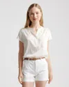 Quince Women's Washable Stretch Silk Dolman Sleeve Blouse In Ivory