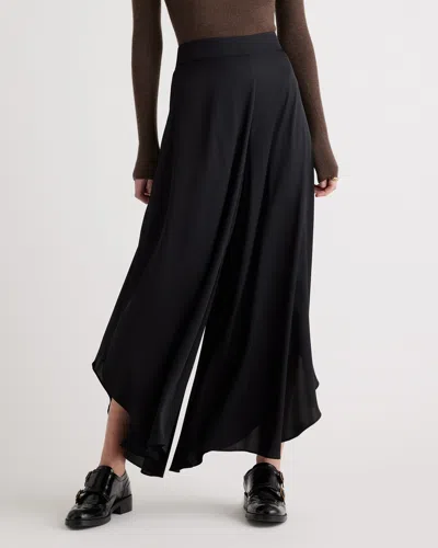 Quince Women's Washable Stretch Silk Palazzo Pants In Black