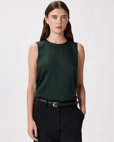Quince Women's Washable Stretch Silk Shell Tank Top In Green