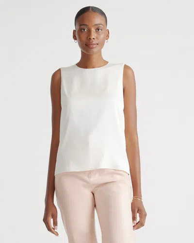 Quince Women's Washable Stretch Silk Shell Tank Top In Ivory