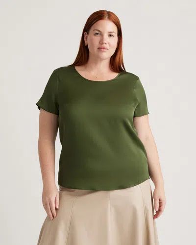 Quince Women's Washable Stretch Silk T-shirt In Basil Green