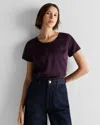 Quince Women's Washable Stretch Silk T-shirt In Purple
