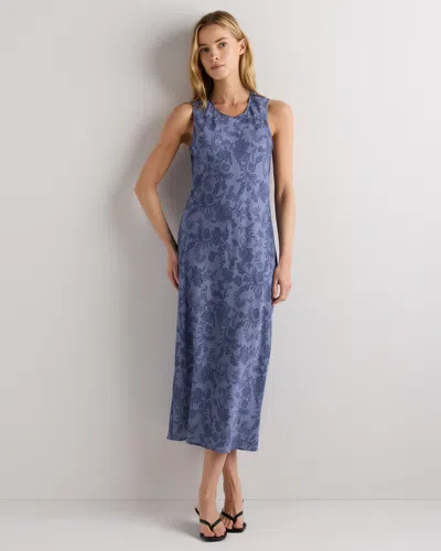 Quince Women's Washable Stretch Silk Tank Top Midi Dress