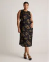 Quince Women's Washable Stretch Silk Tank Top Midi Dress In Caper Eclipse
