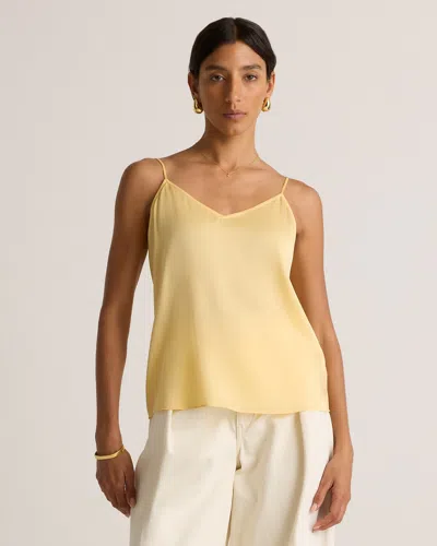 Quince Women's Washable Stretch Silk V-neck Cami In Yellow
