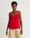 Quince Women's Washable Stretch Silk V-neck Cami In Salsa