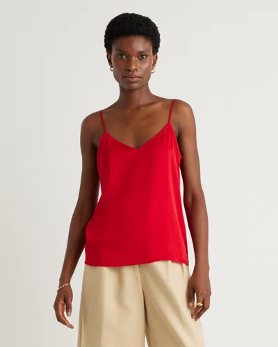 Quince Women's Washable Stretch Silk V-neck Cami In Salsa