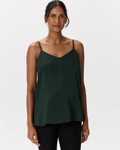 Quince Women's Washable Stretch Silk V-neck Maternity Cami In Green
