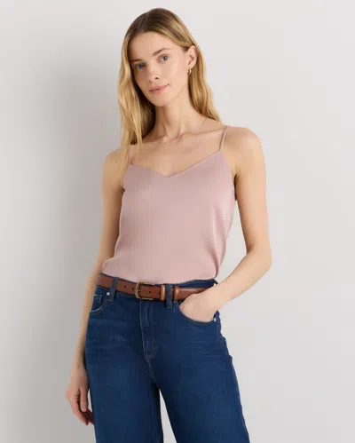 Quince Women's Washable Stretch Silk V-neck Cami In Pink