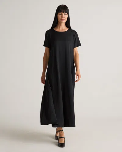 Quince Women's Washable Stretch Silk Voluminous Maxi Dress In Black