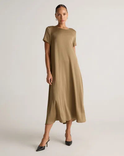 Quince Women's Washable Stretch Silk Voluminous Maxi Dress In Dogwood