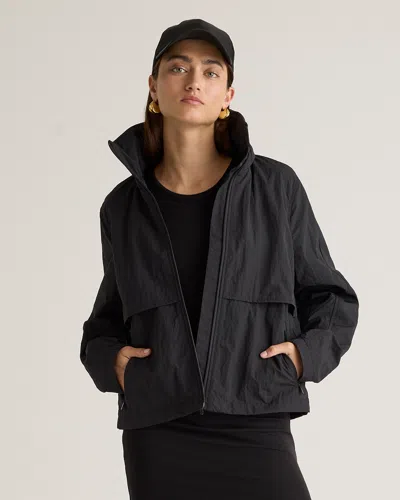 Quince Women's Water Repellent Windbreaker Jacket In Black